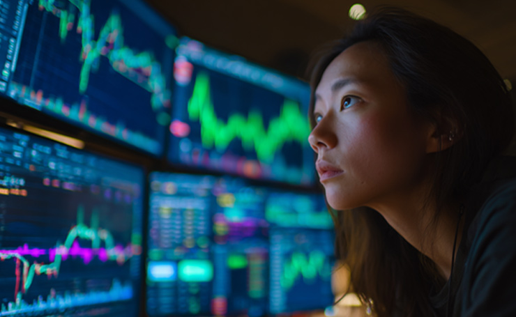 Women notice crypto trading
